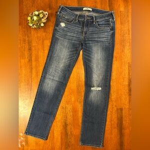 Hollister Y2K Straight Jeans W27 L30 | Women Size 5S | Low Rise Distressed Denim